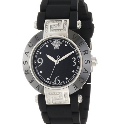 Versace Women's 92QCS91D008 S009 Reve Black Ceramic, Stainless Steel, and Rubber Watch $858.99 (71%off)