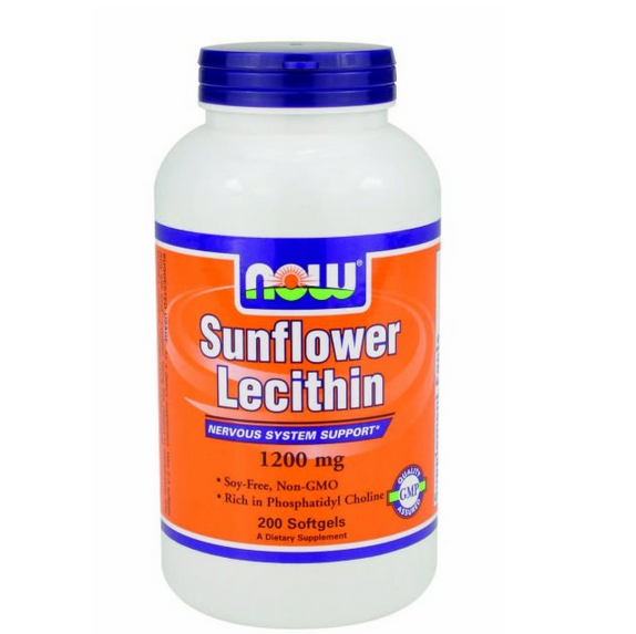 Now Foods Sunflower Lecithin 1200mg, 200 Softgels, pack of 2 for $24.99 