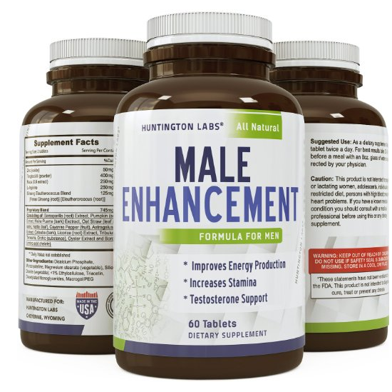 Huntington Labs All Natural Male Enhancement for Men,60 tablets for$19.55