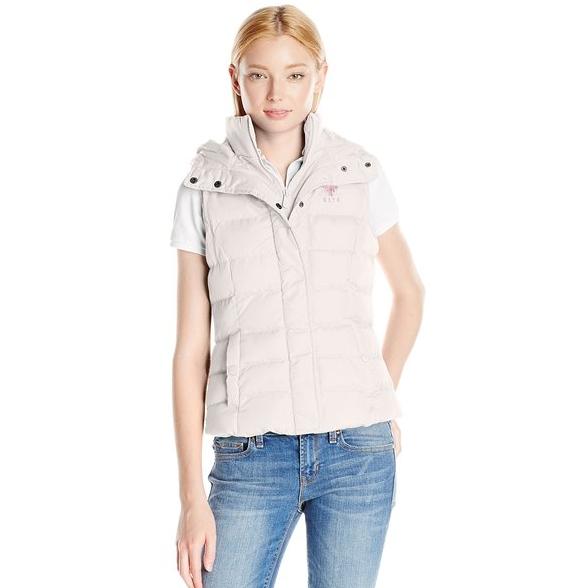 U.S. Polo Assn. Women's Classic Hooded Puffer Vest for $12.40 