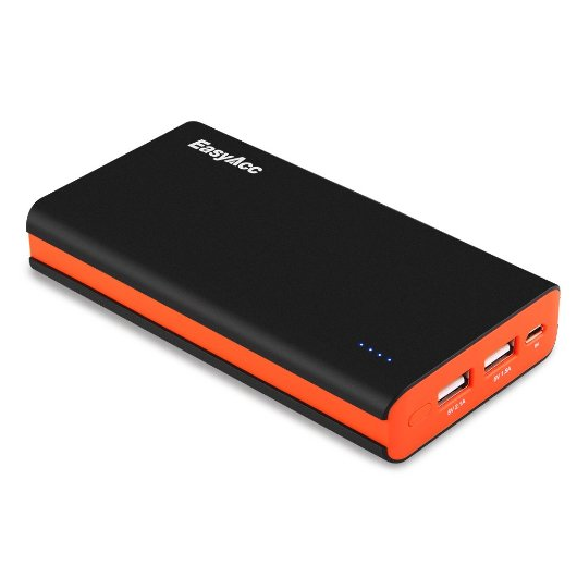 EasyAcc 15000 mAh Brilliant High Capacity Ultra Compact Dual USB Portable Power Bank External Battery Charger for $28.99