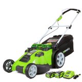 Greenworks 25302 Twin Force G-MAX 40-volt Lithium-Ion Cordless Mower, 20-Inch $285.00 FREE Shipping