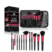 Petunia Skincare - Professional 12 Set Makeup Brush Kit Comes With Travel Pouch $22.66