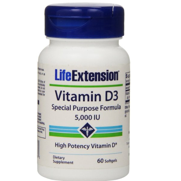 Life Extension Vitamin D3, 5000 IU, 60 Softgels$7.84 