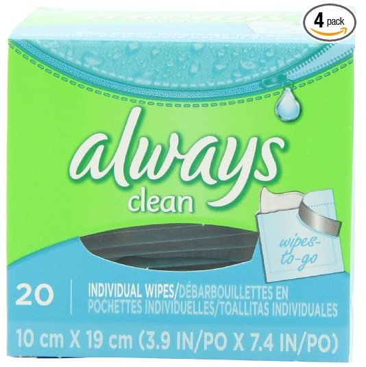 Always Lightly Scented Wipes-To-Go 20 Count (Pack of 4) $12.76