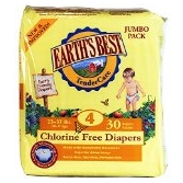 Earth's Best Chlorine-Free Diapers, Size 4, 120 Count (Packaging May Vary) $33.57 FREE Shipping