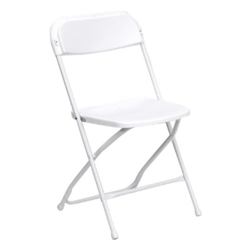 Flash Furniture LE-L-3-WHITE-GG 大力神系列可承重800镑的高级塑料折叠椅  特价只要$16.99 (65%off)包邮
