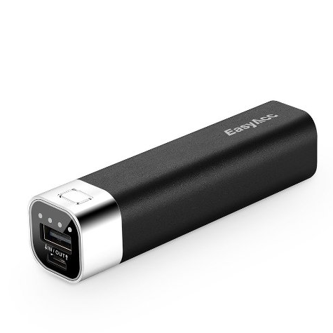 EasyAcc 2nd Gen. Metal 3000mAh Powerbank Ultra--compact External Battery Pack Protable Charger for Smartphones for $6.99