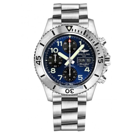 BREITLING Superocean Chronograph Automatic Blue Dial Blue Leather Mens Watch  A13341C3-C893BLLT, only $2,995.00, free shipping after using coupon code 