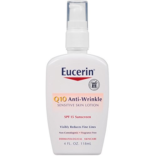 Eucerin Q10 Anti-Wrinkle Sensitive Skin Lotion SPF 15, 4 Ounce, only $4.64, free shipping after using SS