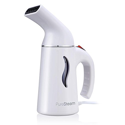 Pure Enrichment PureSteam Portable Fabric Steamer (White) - Fast-Heating, Ergonomic Handheld Design with Easy-Fill Water Tank for 10 Minutes of Continuous Steam  only $21.99