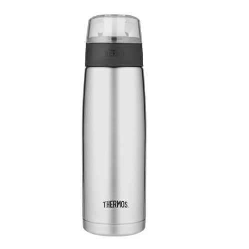 Thermos Stainless Steel Vacuum Insulated Hydration Bottle, 24-Ounce, Stainless Steel, only $19.86