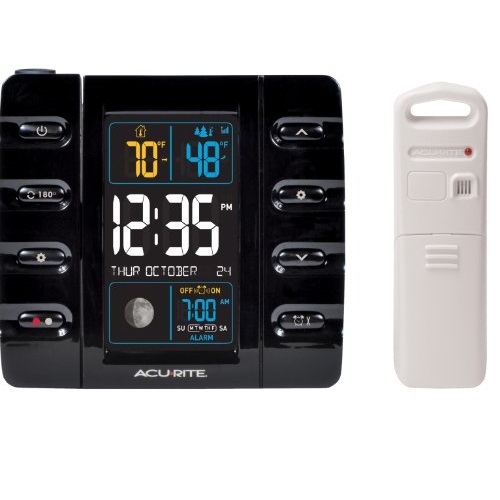 AcuRite 13020  可投影数字闹钟，带温度显示和USB充电接口，原价$49.99，现点击coupon后仅售$41.37，免运费