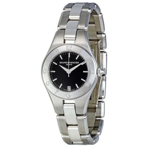 BAUME AND MERCIER LINEA BLACK DIAL LADIES WATCH 10010, only $479.00, free shipping after using coupon code 