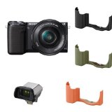 Sony NEX-5TL微單相機+16-50mm電動變焦鏡頭+電子取景器+三個不同顏色相機保護殼，原價$1,122.96，現僅$399.00 免運費