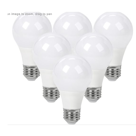 SunSun Lighting A19 40w Replacement LED light Bulbs, E26, 470 Lumen, Non-Dimmable, 240 Angle, 2700k, Warm White, UL Listed, Pack of 6,only $19.99, free shipping after using coupon code 