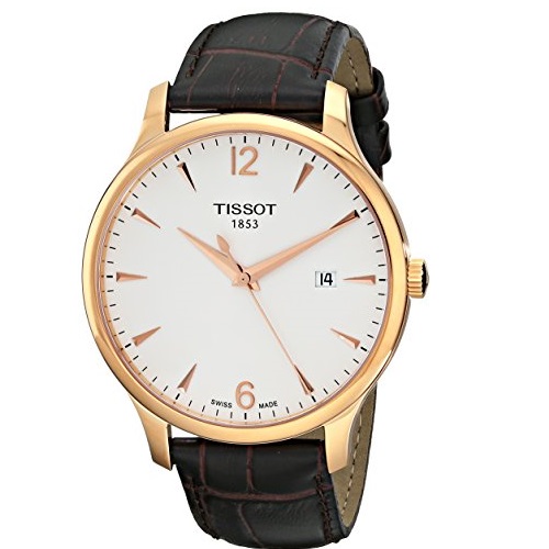 史低价！Tissot 天梭Tradition经典系列TIST0636103603700 玫瑰金男士石英腕表，原价$350.00，现仅售$212.96，免运费