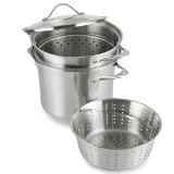 Calphalon Contemporary Stainless 8-Quart Pot with Glass Lid and 2 Inserts，$59.99 & FREE Shipping