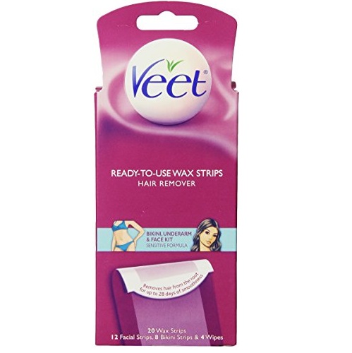 Veet Body, Bikini and Face Hair Remover Wax Kit, 20 Count (Pack of 2), only $5.09, free shipping after clipping coupon code and using SS