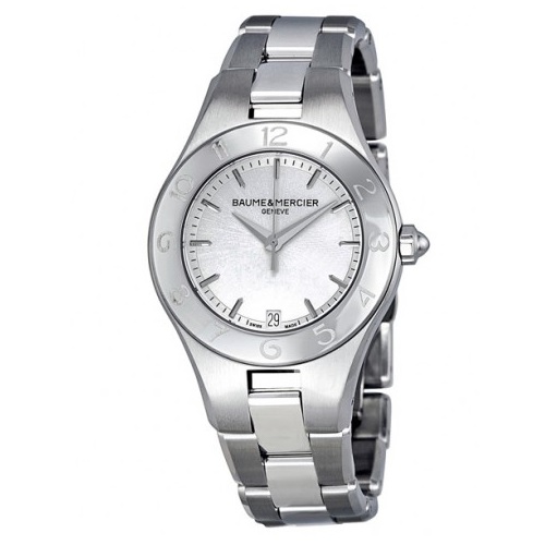 Baume and Mercier Linea Silver Dial Stainless Steel Ladies Watch 10070, only $499.00, free shipping after using coupon code