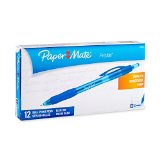 Paper Mate 89466 Profile Retractable Ballpoint Pens, Blue, 12-Pack，only $7.85