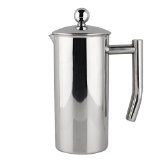 Francois et Mimi Single-Wall French Coffee Press, 12-Ounce, Stainless Steel，$7.95
