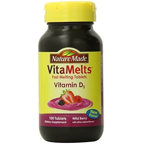 Nature Made VitaMelts Fast Dissolve Vitamin D3 1000 IU, 100ct, only $5.54, free shipping after clipping coupon and using SS