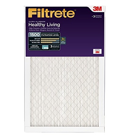 Filtrete 防過敏中央空調過濾網， MPR 1500，尺寸16x25x1吋，6個裝，原價$120.90，現僅售$63.21 ，免運費。