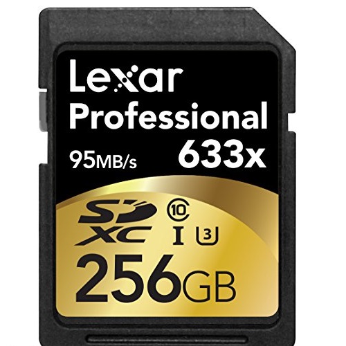 Lexar Professional 633x 256GB SDXC UHS-I/U3 Card (Up to 95MB/s Read) w/Image Rescue 5 Software - LSD256CBNL633,only $130.48, free shipping