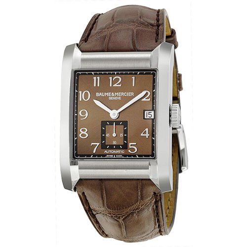 Baume and Mercier Hampton Brown Dial Leather Strap Mens Watch 10028, only $795.00, free shipping