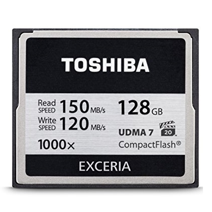 Toshiba 128GB EXCERIA 1000x Compact Flash Memory Card (PFC128U-1EXS), only$75.71 , free shipping