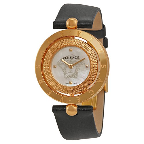 閃購：奢華腕錶風格！Versace范思哲女裝V79050014 珍珠母貝錶盤瑞士石英腕錶  原價$1,995.00 現特價只要$549.99(72%off)包郵