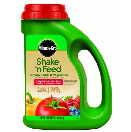 Miracle-Gro Shake 'n Feed Continuous Release Plant Food with Calcium for Tomatoes, Fruits, and Vegetables, 4.5-Pound (Slow Release Plant Fertilizer), only $8.88 