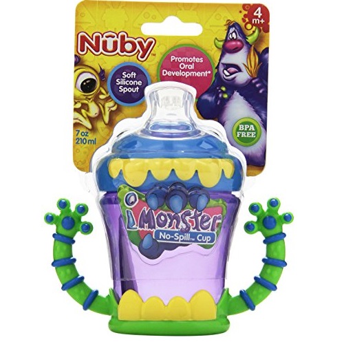 Nuby 3D Monster 2 Handle No Spill Super Spout, 7 Ounce, only $3.78