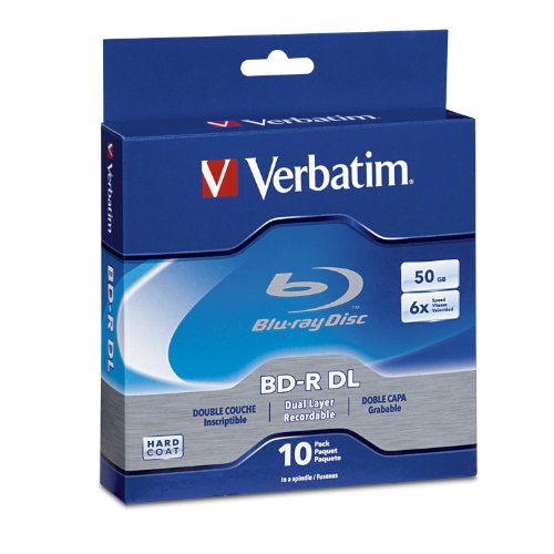 Verbatim 50 GB 6x Blu-ray Double Layer Recordable Disc BD-R DL, 10-Disc Spindle 97335, only$23.15