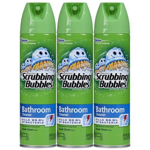 史低价！Scrubbing Bubbles 卫生间清洁泡沫，22oz/罐，共3罐，原价$11.99，现点击coupon后仅售$7.57