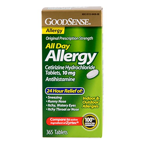 GoodSense All Day Allergy, Cetirizine HCL Tablets, 10 mg, 365 Count , only $15.19, free shipping after cli using SS