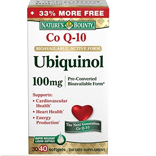 Nature's Bounty Ubiquinol, 40 Softgels, 100 mg, only  $15.66，free shipping