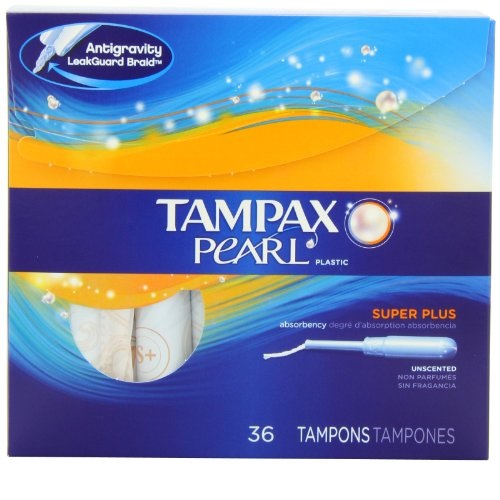 Tampax 丹碧絲 珍珠系列 塑膠導管棉條 超大吸收量版，36支/包，共2包，原價$20.01，現點擊coupon后僅售$8.36，免運費