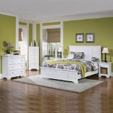Home Styles 5530-5014 Naples Queen Bed, Night Stand and Chest, White Finish，$568.53