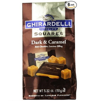 Ghirardelli Chocolate Squares, Dark and Caramel Filled, 5.32 oz., 6 Count,only $23.08