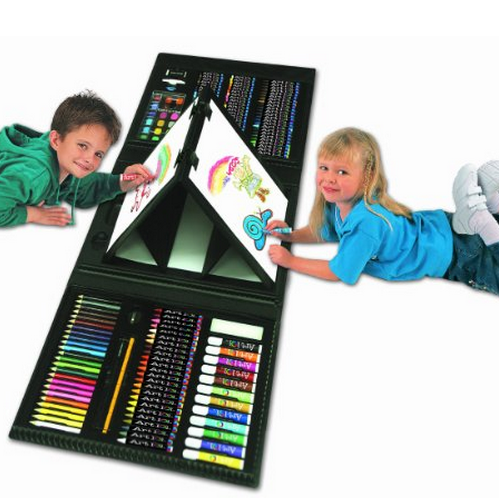 Art 101 Kids 179件双面三折画架和各种彩笔套装，原价$24.99，现仅售$16.99！