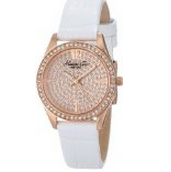 Kenneth Cole New York Women's KC2844 Classic Rose Gold Case Stone Dial Bezel White Strap Watch，$61.08！
