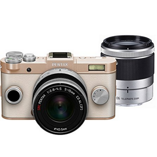 Pentax QS-1 champagne gold zoom kit 12.4MP Compact System Camera with 3-Inch LCD (Champagne Gold)，$319.29 & FREE Shipping