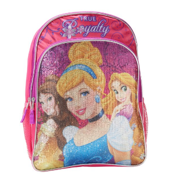 史低價！Disney 迪士尼 Big Girls' 公主雙肩背包，16寸，原價$17.00，現僅$6.45！