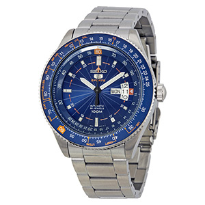 Seiko 5 Automatic Blue Dial Stainless Steel Mens Watch SRP609K1S, only $119.00, free shipping
