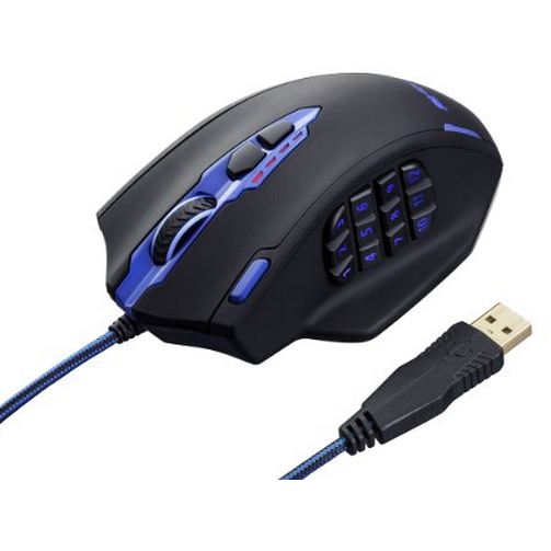 $23.99 AC - SHARKK Wired Gaming Mouse w/ 12 Macro Buttons, Omron Switches, 8200 DPI, Adjustable Weights