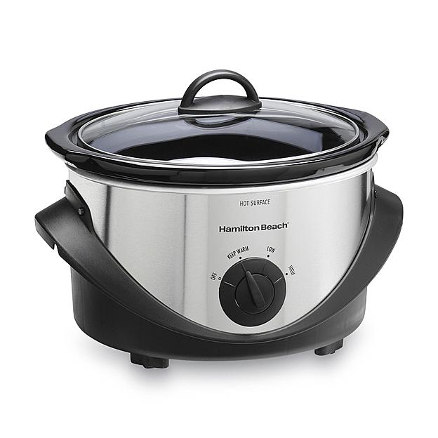 Hamilton Beach 4-Quart Black/Stainless Steel Oval Slow Cooker, only $9.99, free pickup at sears stores
