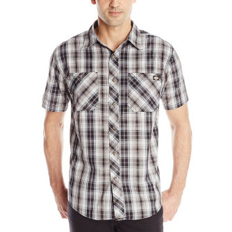 Dickies Men's Short Sleeve Wrinkle Resistant Double Pocket Plaid Shirt $19.99