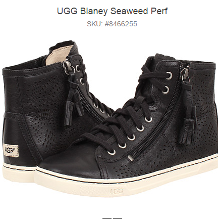 UGG Blaney Seaweed Perf女款时尚真皮高帮运动休闲鞋 仅售$45.50 免运费